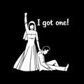 I Got One Bride & Groom Funny DTF iron on transfer for clothing t-shirts etc weddings