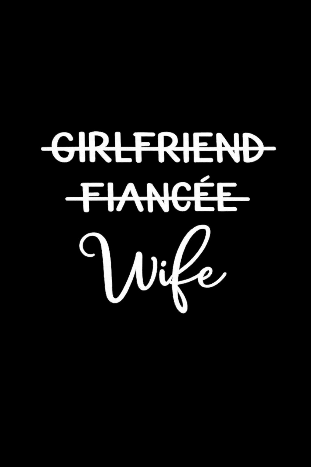 Wife Bride DTF iron on transfer for clothing t-shirts etc