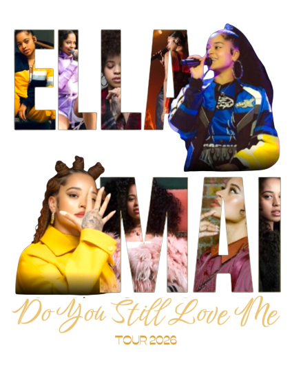 Ella Mai concert DTF Ready to press iron on transfer for clothing t-shirts and hoodies