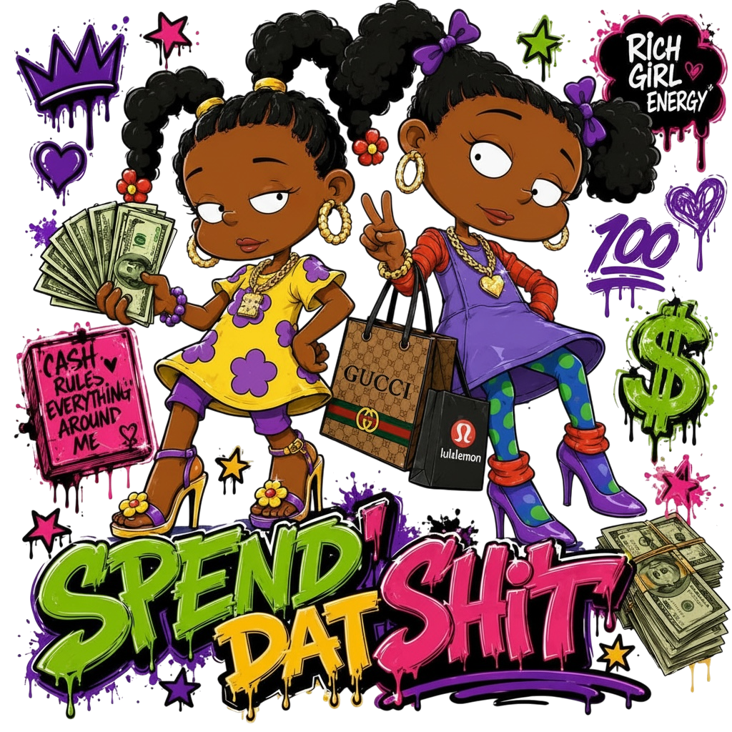 Spend Dat Rugrats DTF ready to press iron on transfer for clothing t-shirts and hoodies