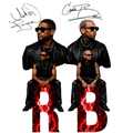 2026 Chris Brown and Usher R&B Tour concert 2026 red lightening splash DTF Ready to press iron on transfer for clothing t-shirts and hoodies