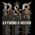 Chris Brown and Usher R&B Tour Dates in Gold concert DTF Ready to press iron on transfer for clothing t-shirts and hoodies