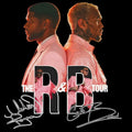 Chris Brown and Usher R&B Tour concert pink and white DTF Ready to press iron on transfer for clothing t-shirts and hoodies concert ready
