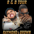 Chris Brown and Usher R&B Tour concert Gold DTF Ready to press iron on transfer for clothing t-shirts and hoodies concert ready