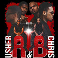 Chris Brown and Usher R&B Tour concert red/white DTF Ready to press iron on transfer for clothing t-shirts and hoodies concert ready