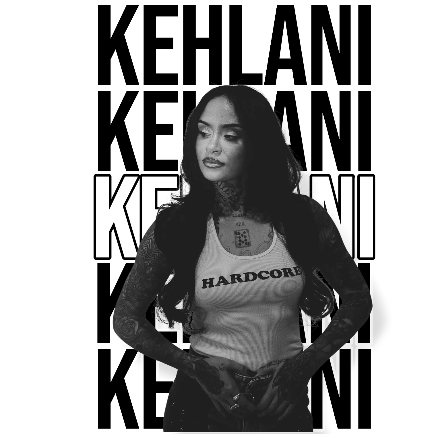 Kehlani Tour concert black/white DTF Ready to press iron on transfer for clothing t-shirts and hoodies concert ready