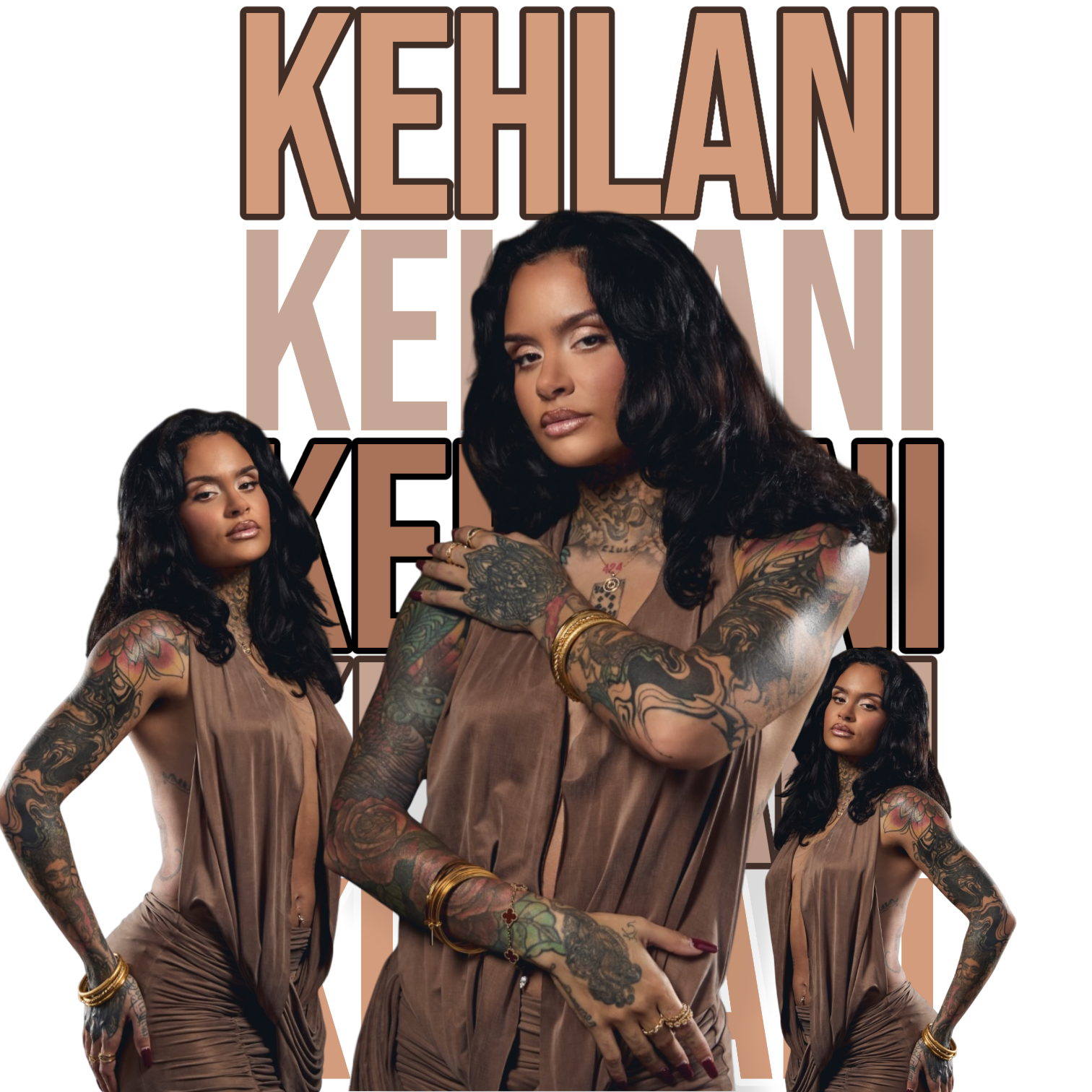 Kehlani Tour concert brown DTF Ready to press iron on transfer for clothing t-shirts and hoodies concert ready