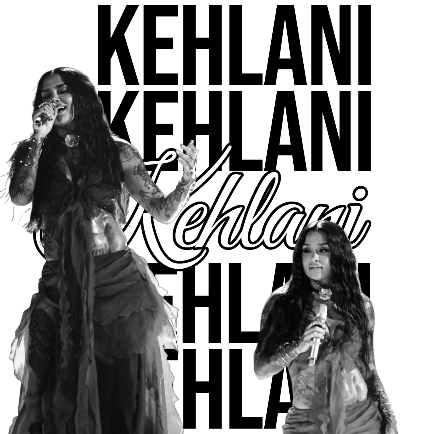 Kehlani Tour concert black/white DTF Ready to press iron on transfer for clothing t-shirts and hoodies concert ready