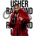 Usher R&B Tour concert DTF Ready to press iron on transfer for clothing t-shirts and hoodies concert ready