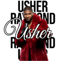 Usher R&B Tour concert DTF Ready to press iron on transfer for clothing t-shirts and hoodies concert ready