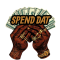 SPEND DAT green DTF ready to press iron on transfer for clothing t-shirts and hoodies