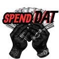 SPEND DAT black/white/red  DTF ready to press iron on transfer for clothing t-shirts and hoodies
