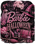 A very barbie Halloween DTF ready to press iron on transfer for clothing t-shirts and hoodies