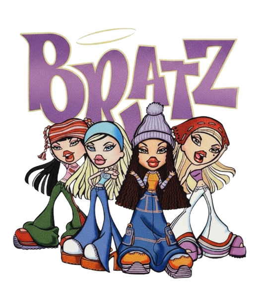 Retro Cartoon Bratz DTF ready to press iron on transfer for clothing t-shirts and hoodies
