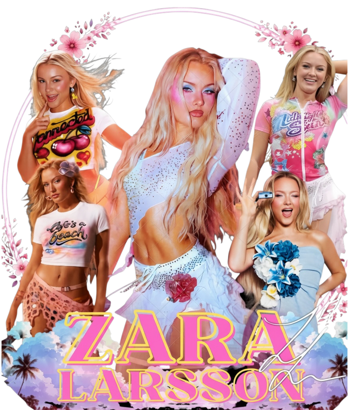 Zara Larsson DTF ready to press iron on transfer for clothing t-shirts and hoodies concert
