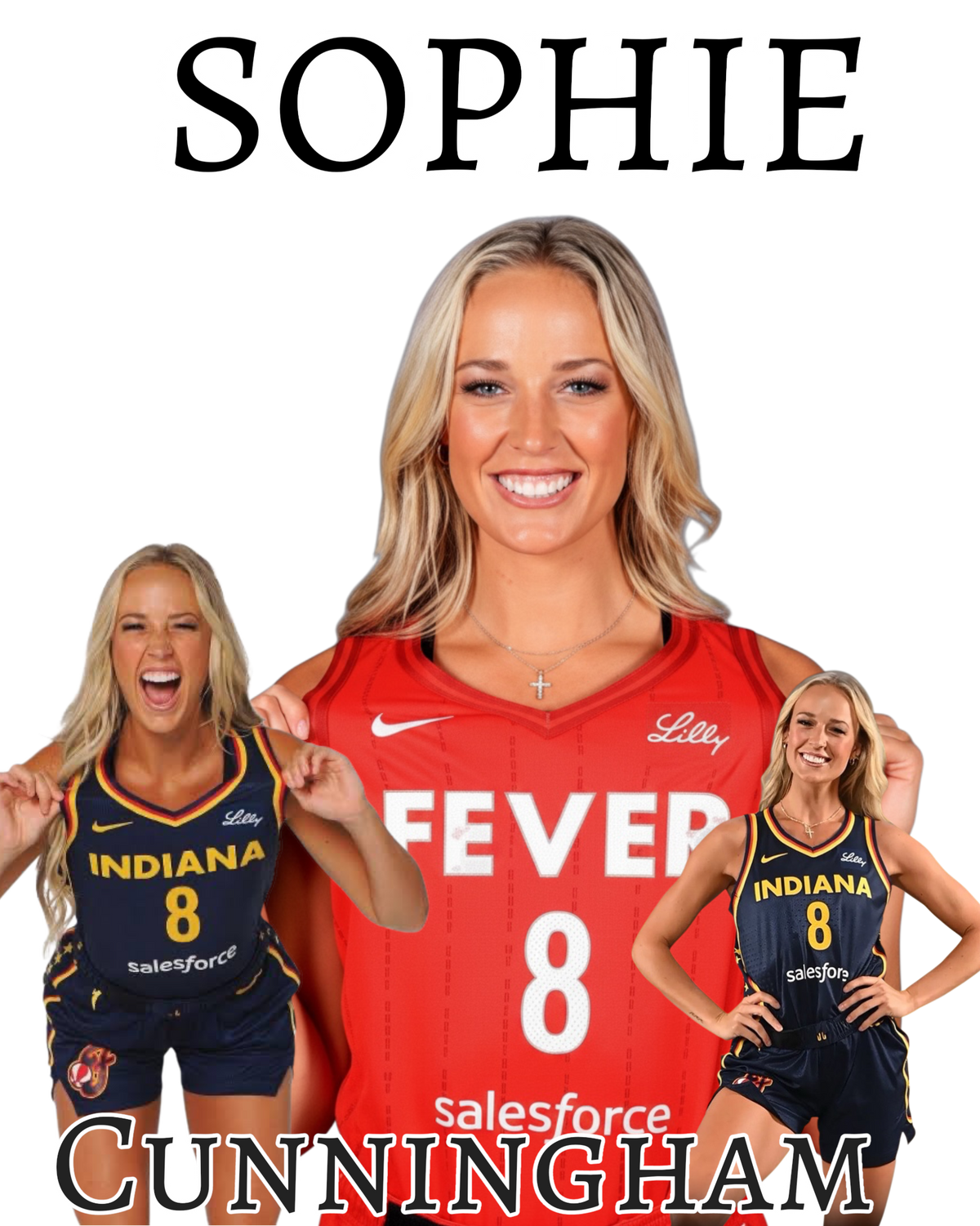 Sophie Cunningham WNBA DTF ready to press iron on transfer for clothing t-shirts and hoodies