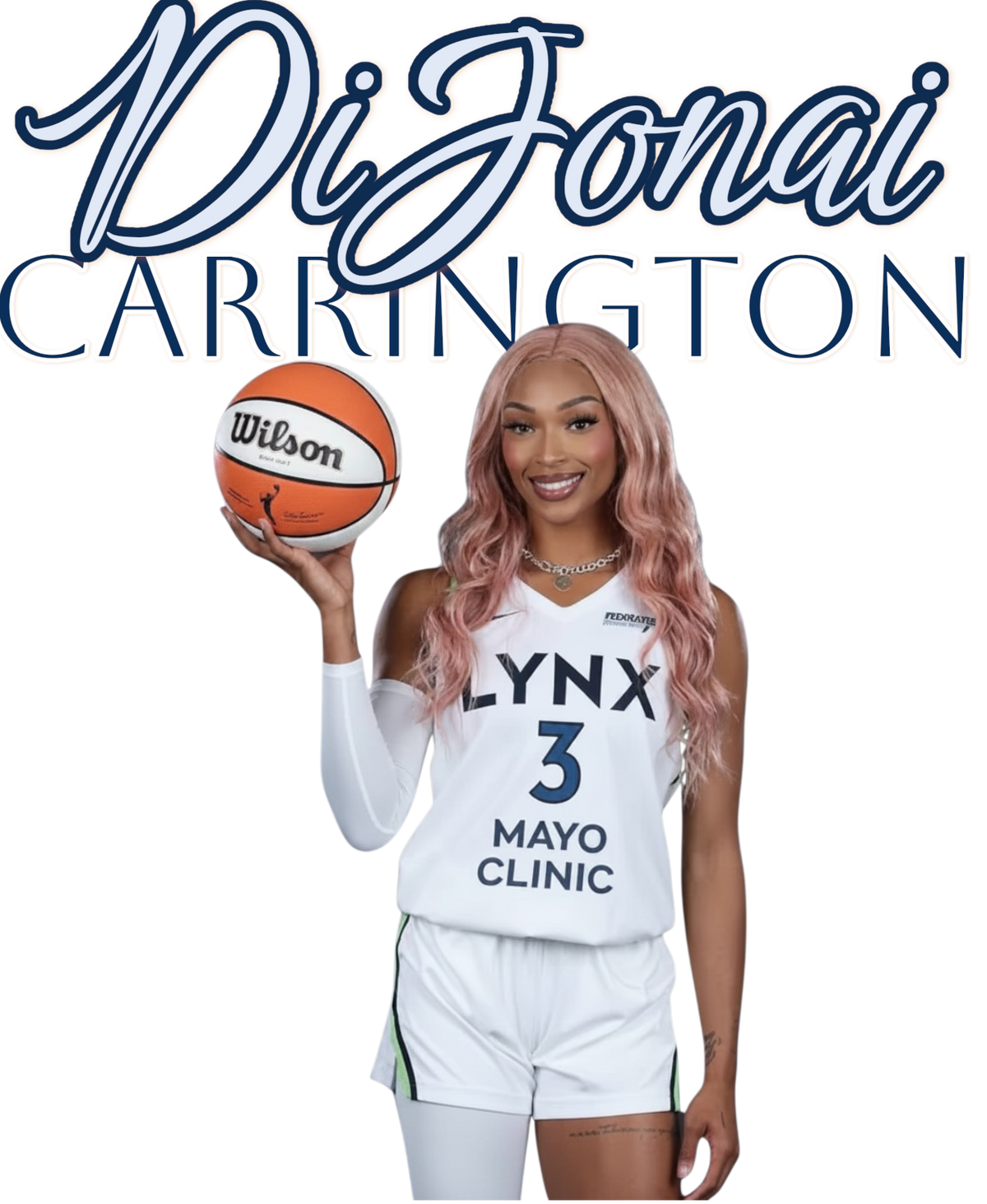 DiJonai Carrington WNBA DTF ready to press iron on transfer for clothing t-shirts and hoodies