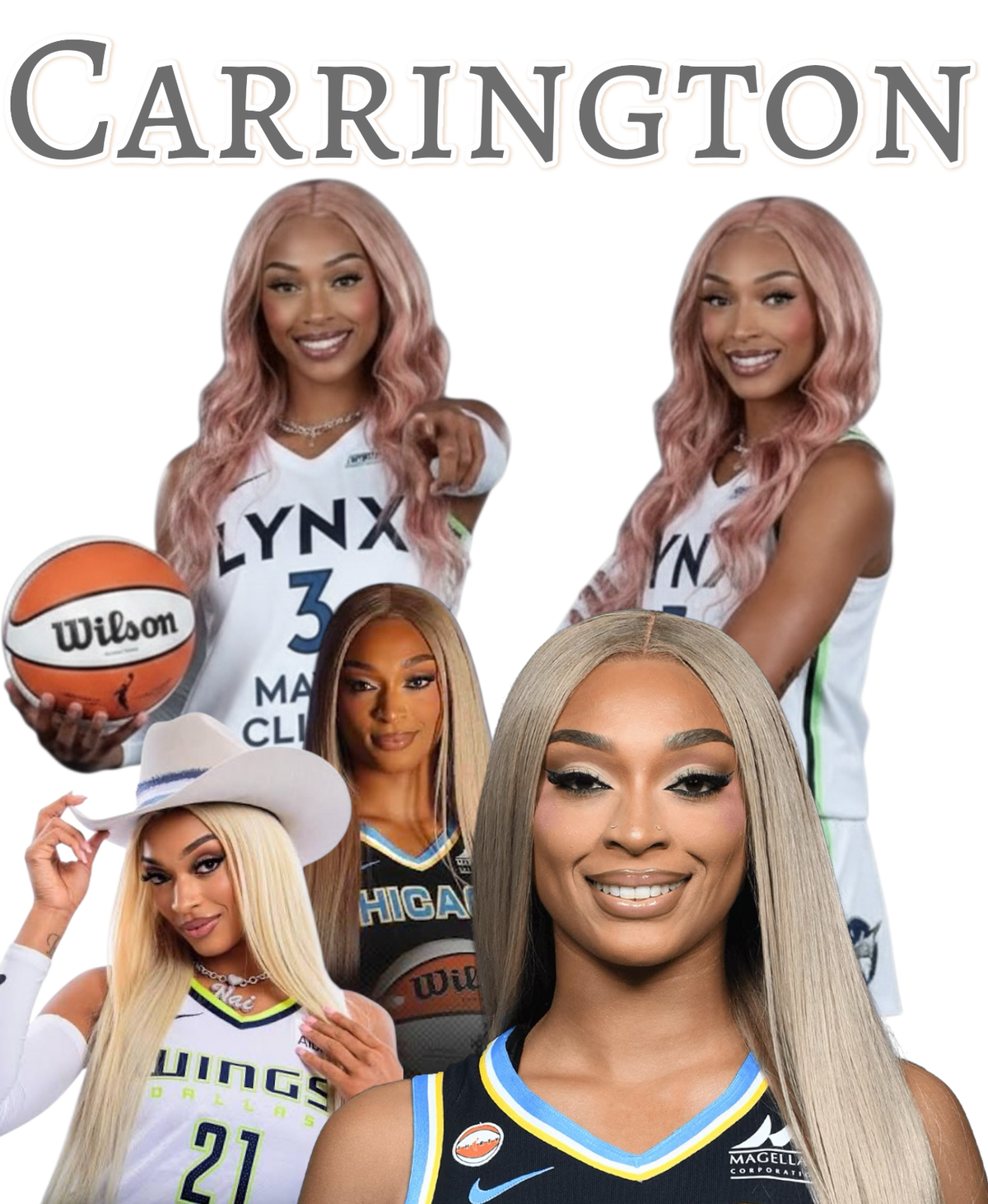 DiJonai Carrington WNBA DTF ready to press iron on transfer for clothing t-shirts and hoodies