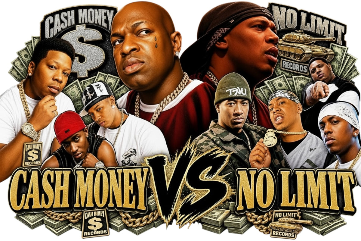 Cash Money and No Limit DTF ready to press iron on transfer for clothing t-shirts and hoodies concert ready