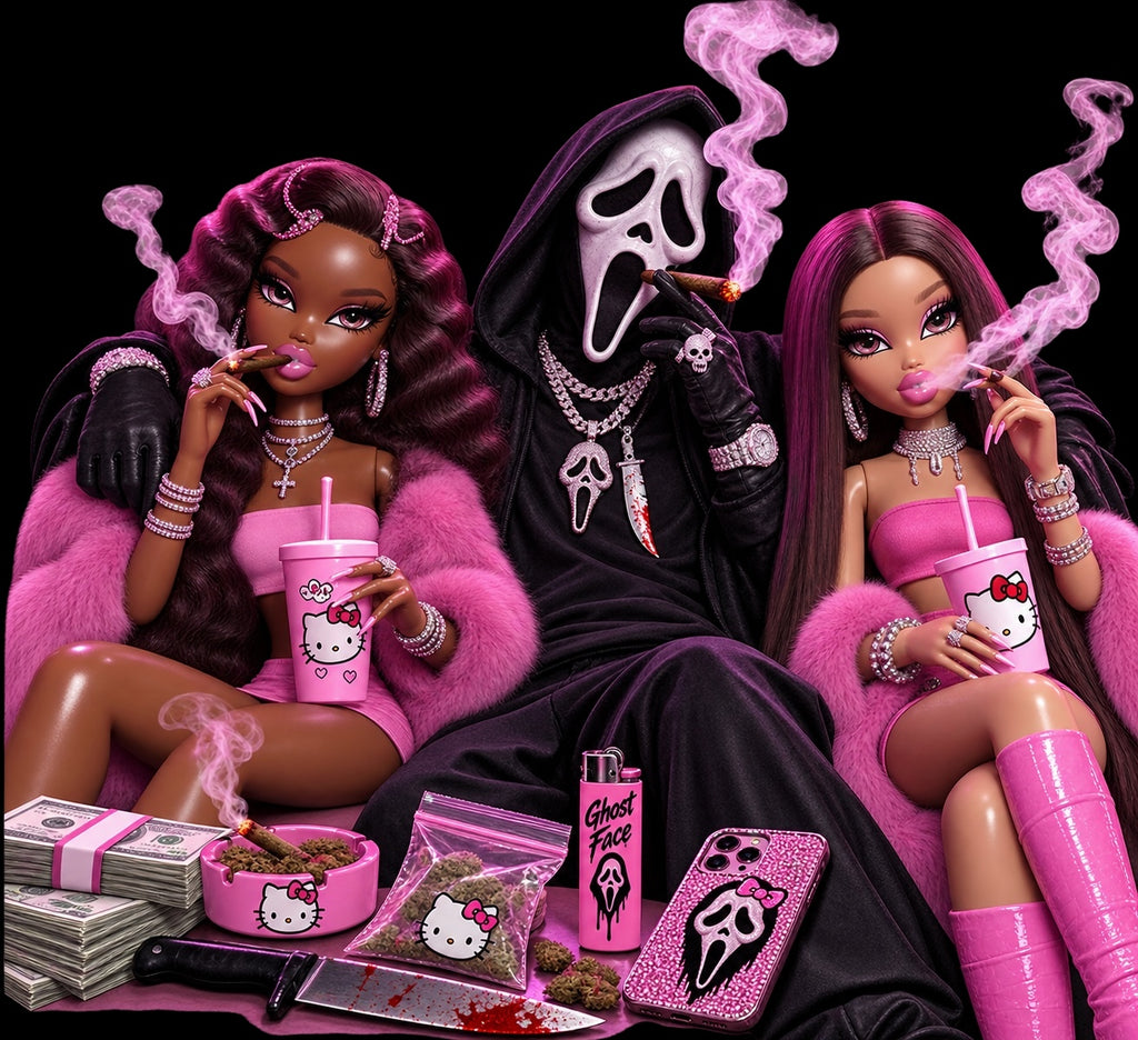 Bratz, Barbie. and Ghostface Killer T-shirt