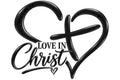 Love in Christ DTF ready to press iron on transfer for clothing t-shirts and hoodies