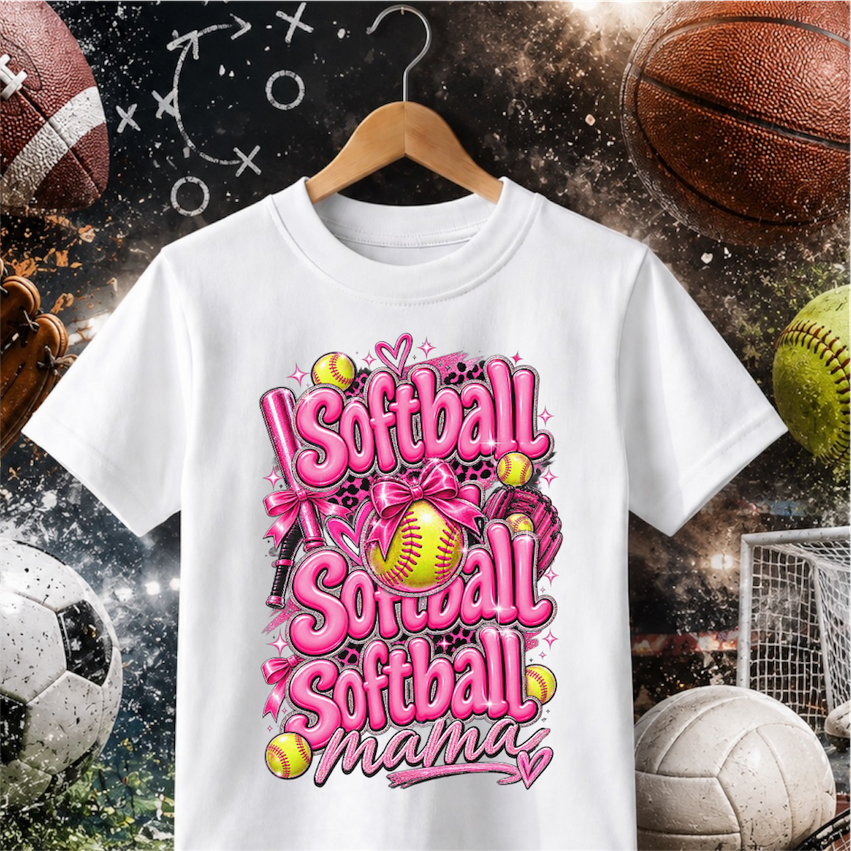 Softball Mama DTF T-Shirt Game Ready