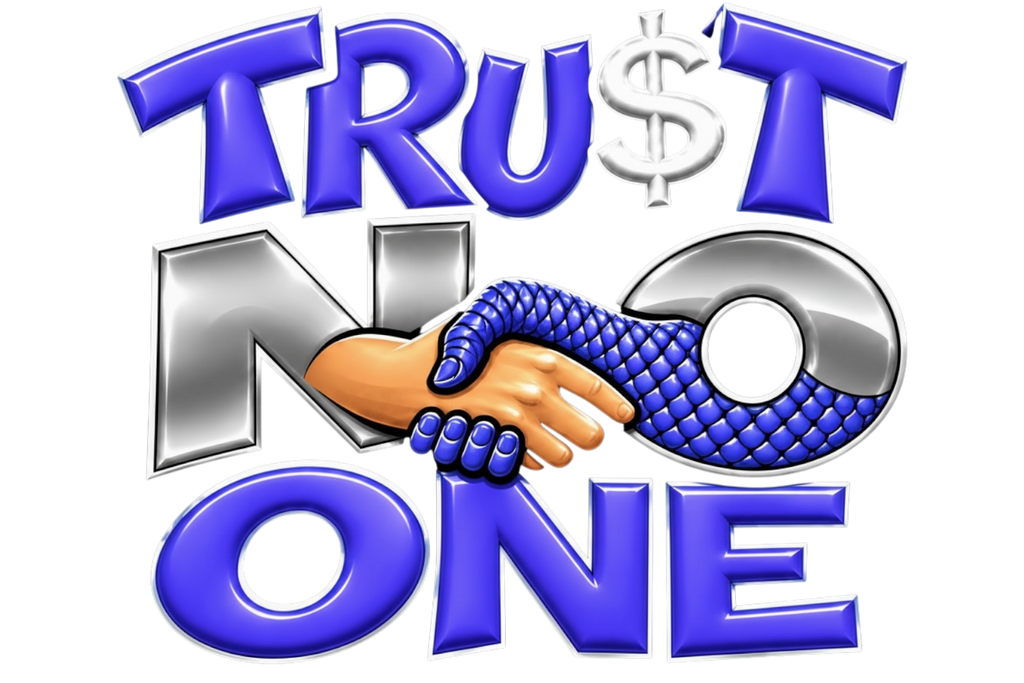 Trust No One DTF ready to press iron on transfer for clothing t-shirts and hoodies
