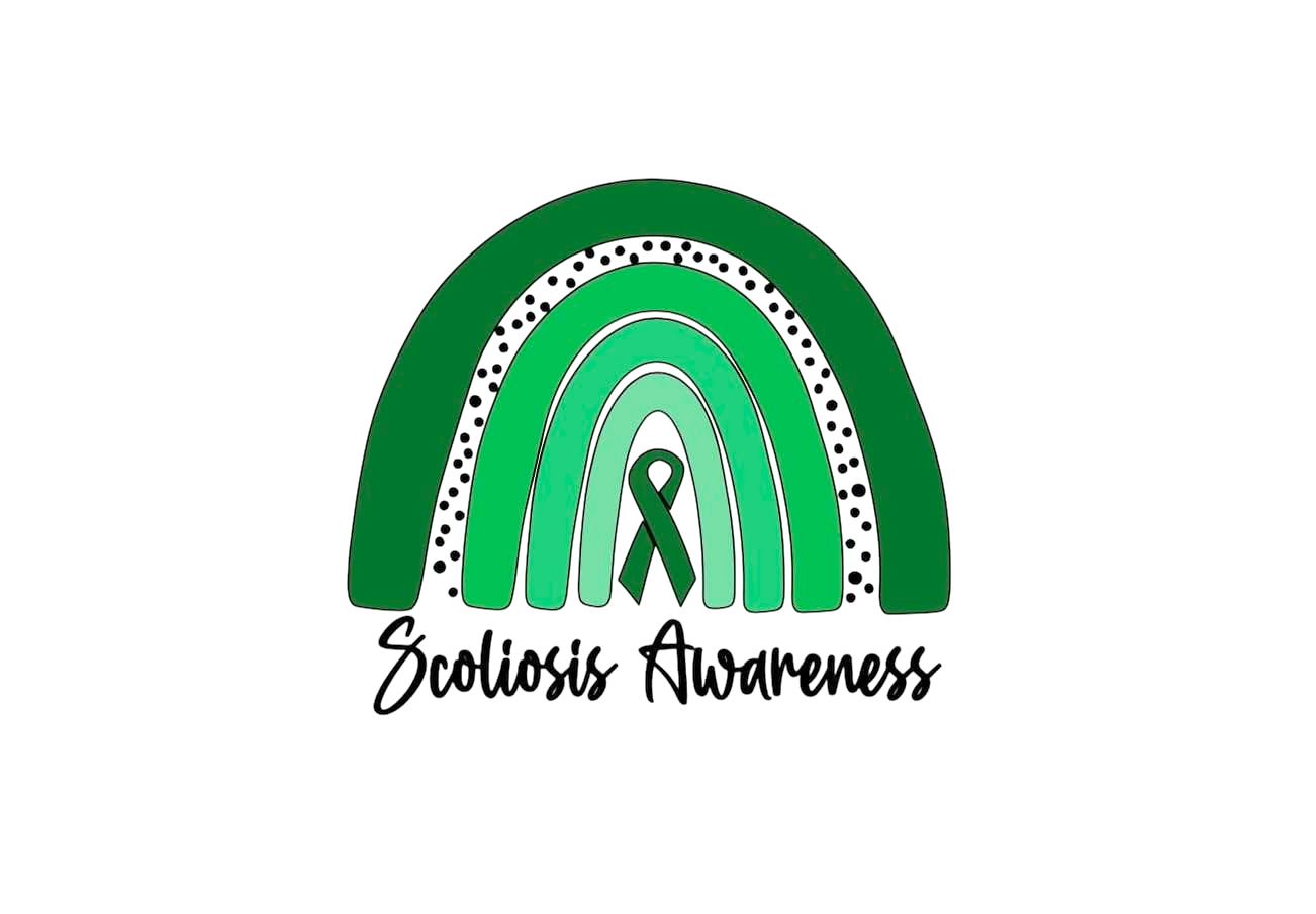 Scoliosis Awareness DTF ready to press iron on transfer for clothing t-shirts and hoodies