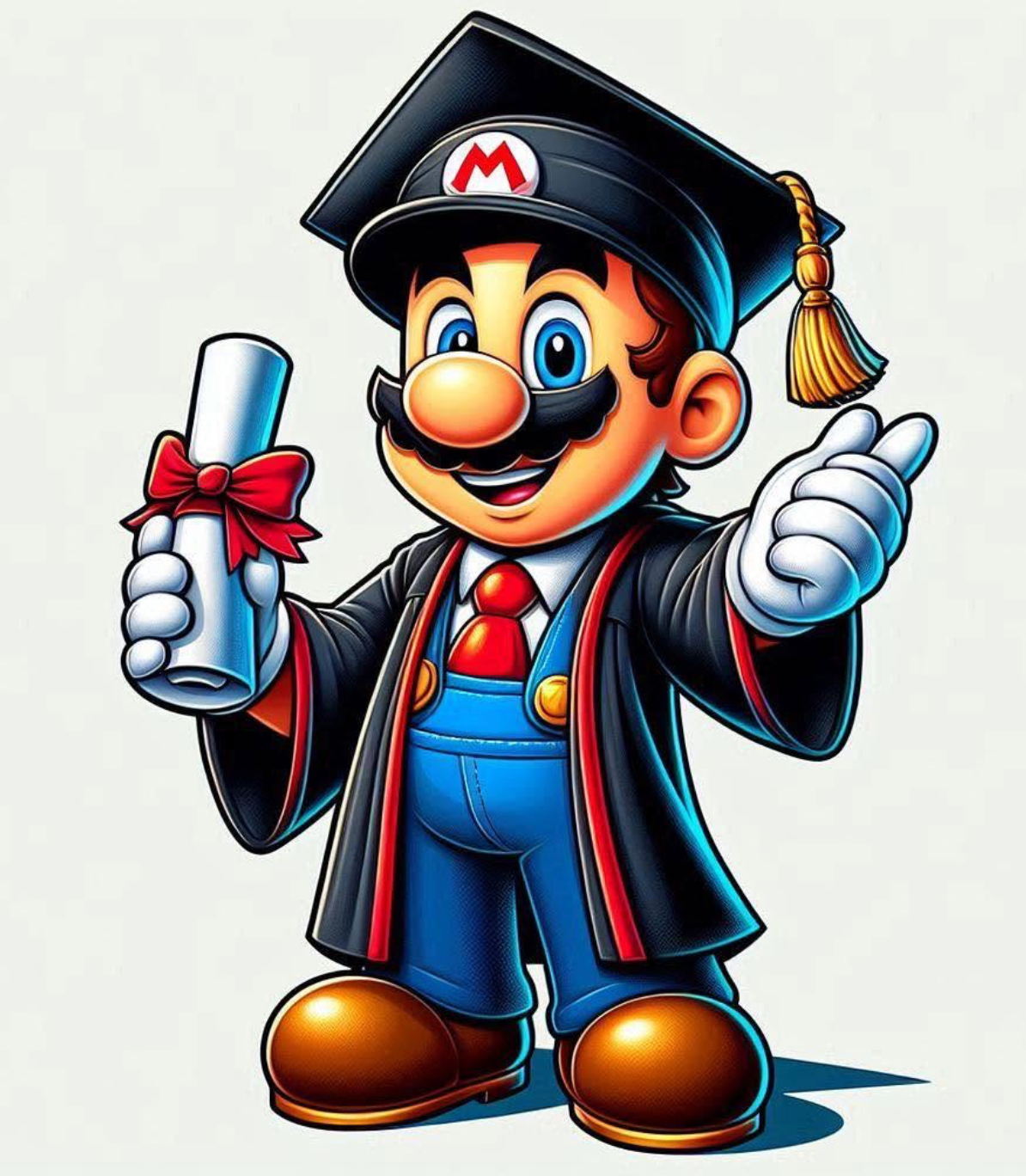 Mario Kart Graduation DTF ready to press iron on transfer for clothing t-shirts and hoodies