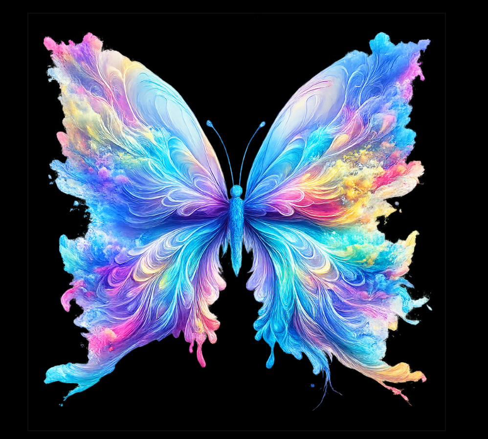 Butterfly DTF ready to press iron on transfer for clothing t-shirts and hoodies