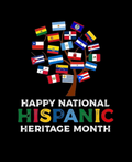 National Hispanic Month Tree DTF iron on transfer for clothing t-shirts etc
