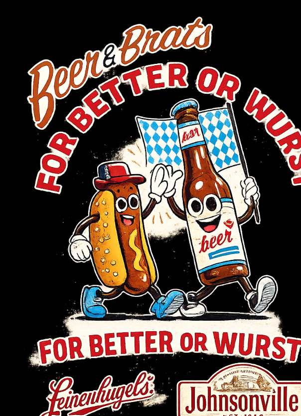 Oktoberfest Beer & Brats DTF ready to press iron on transfer for clothing t-shirts and hoodies