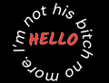 I'm not his bitch no more DTF ready to press iron on transfer for clothing t-shirts and hoodies
