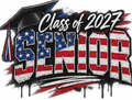 Class of 2027 Senior DTF ready to press iron on transfer for clothing t-shirts and hoodies