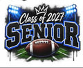 Class of 2027 Senior DTF ready to press iron on transfer for clothing t-shirts and hoodies