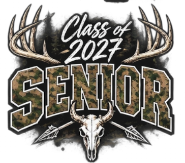 Class of 2027 Senior DTF ready to press iron on transfer for clothing t-shirts and hoodies