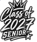 Class of 2027 Senior DTF ready to press iron on transfer for clothing t-shirts and hoodies