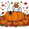 Snoopy Fall DTF ready to press iron on transfer for clothing t-shirts and hoodies