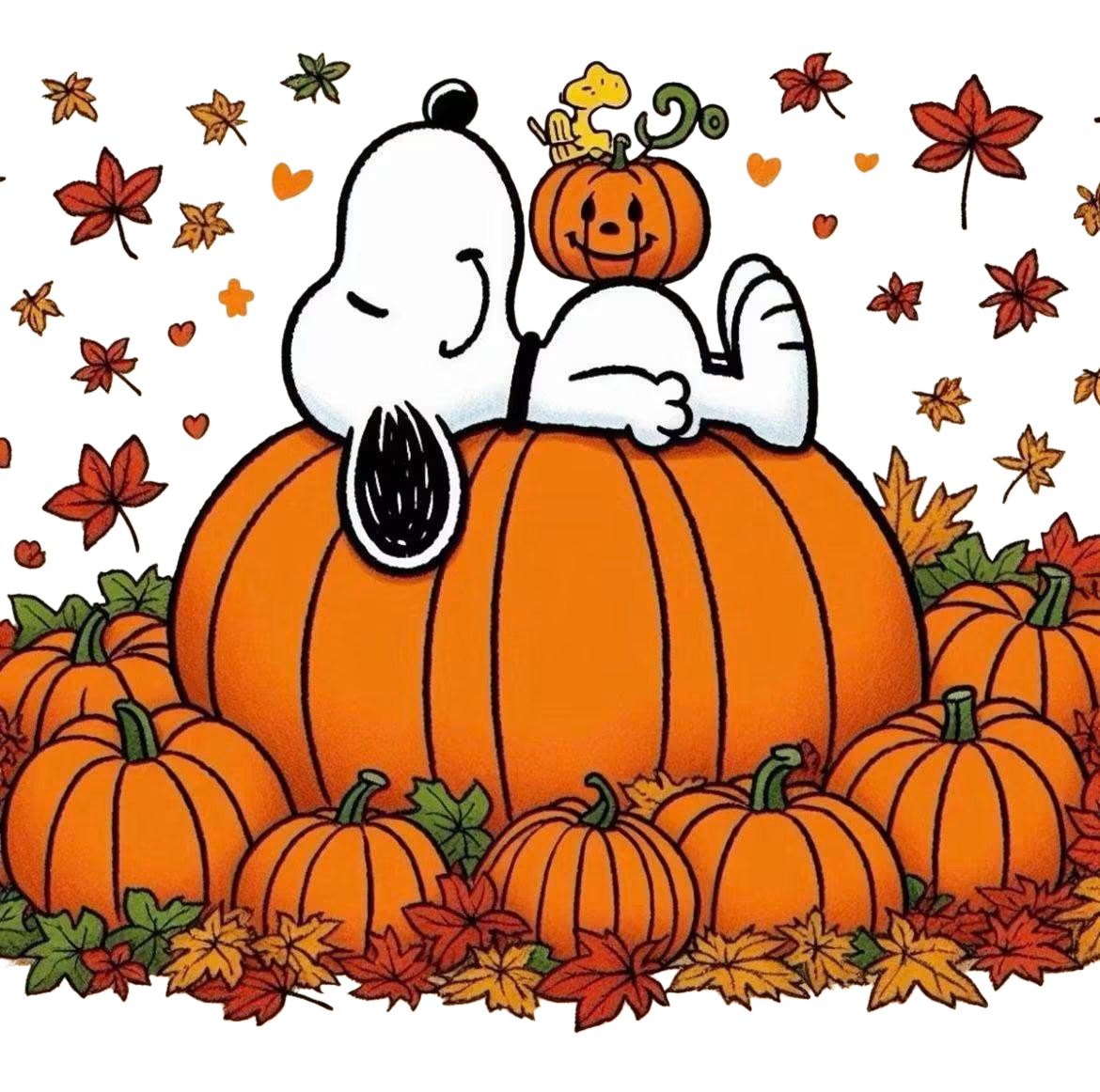 Snoopy Fall DTF ready to press iron on transfer for clothing t-shirts and hoodies