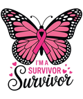 I'm a survivor Breast Cancer Awareness DTF ready to press iron on transfer for clothing t-shirts and hoodies