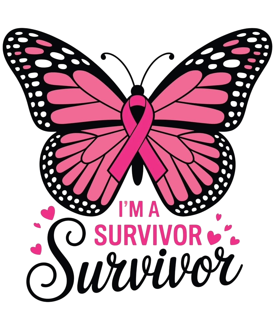 I'm a survivor Breast Cancer Awareness DTF ready to press iron on transfer for clothing t-shirts and hoodies