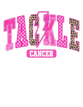 Breast Cancer Awareness Tackle Cancer Foot Ball DTF ready to press iron on transfer for clothing t-shirts and hoodies