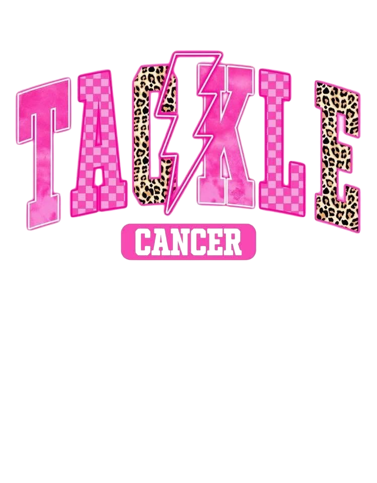Breast Cancer Awareness Tackle Cancer Foot Ball DTF ready to press iron on transfer for clothing t-shirts and hoodies