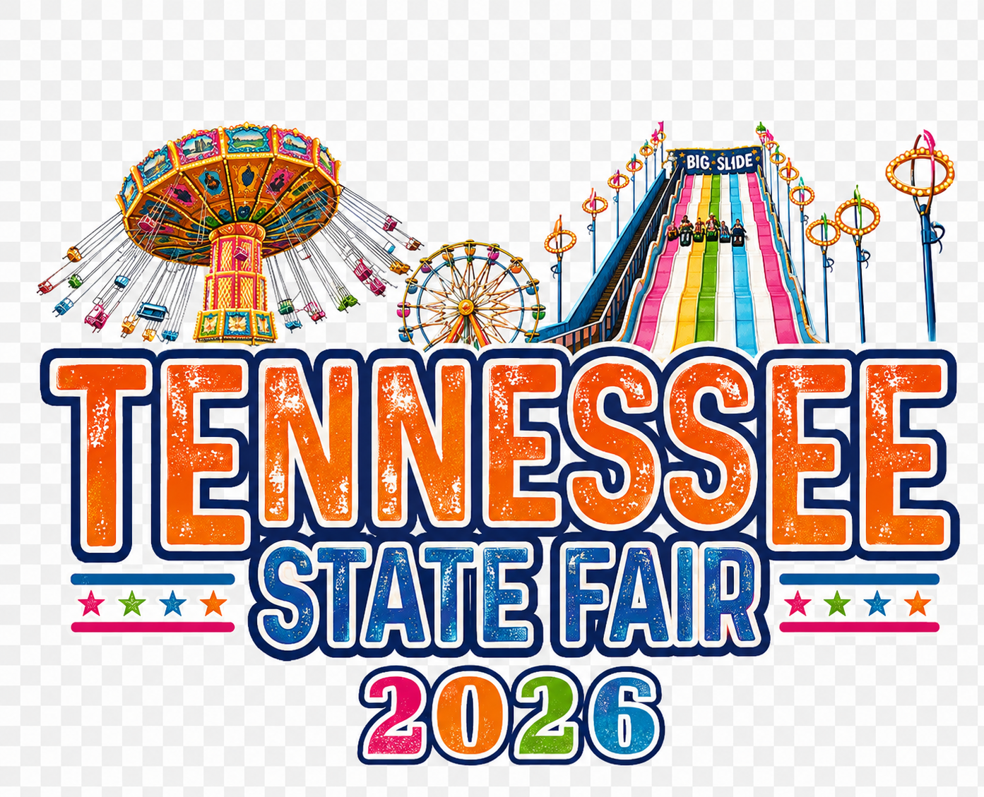 Tennessee State Fair Wilson County Fair DTF ready to press iron on transfer for clothing t-shirts and hoodies