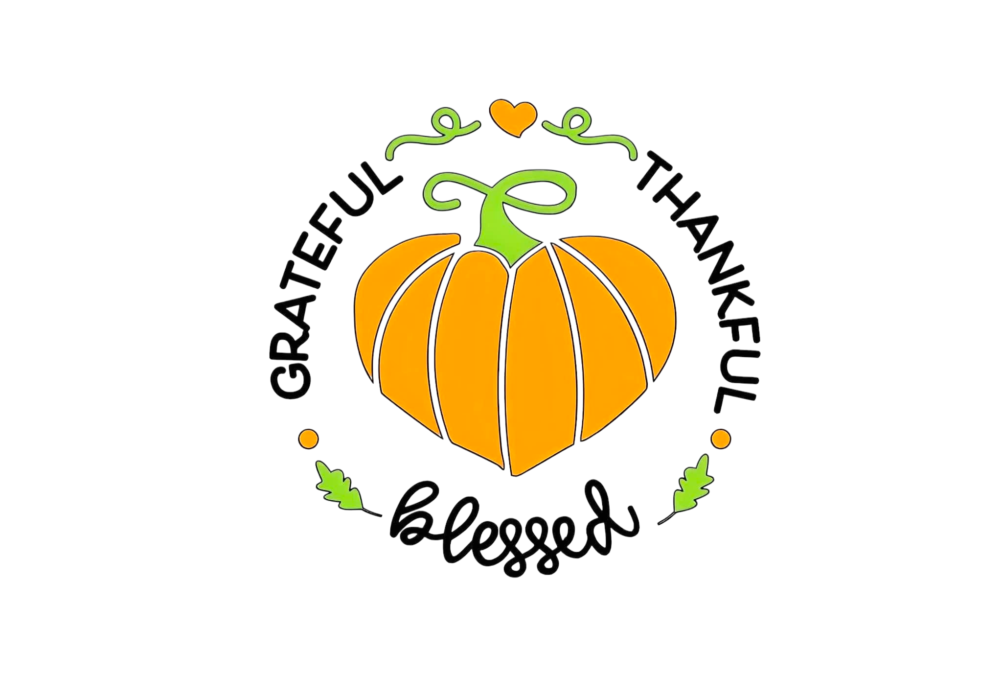 Grateful Thankful Blessed Thanksgiving Fall DTF ready to press iron on transfer for clothing t-shirts and hoodies