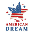 The American Dream 4th of July DTF ready to press iron on transfer for clothing t-shirts and hoodies