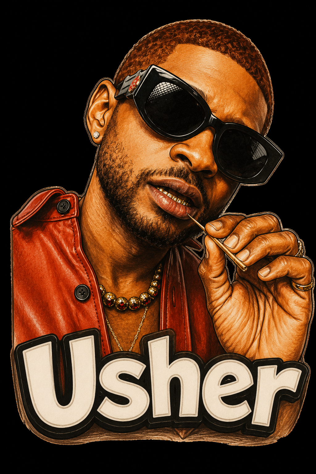 Usher DTF iron on transfer for clothing t-shirts etc concert ready