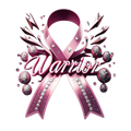 Warrior Breast Cancer Awareness DTF ready to press iron on transfer for clothing t-shirts and hoodies