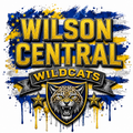 Wilson Central High School Wildcats DTF ready to press iron on transfer for clothing t-shirts and hoodies