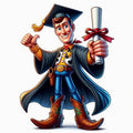 Graduating Woody Toy Story  DTF ready to press iron on transfer for clothing t-shirts and hoodies